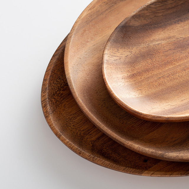 Freeform Snack Plate — Acacia Wood