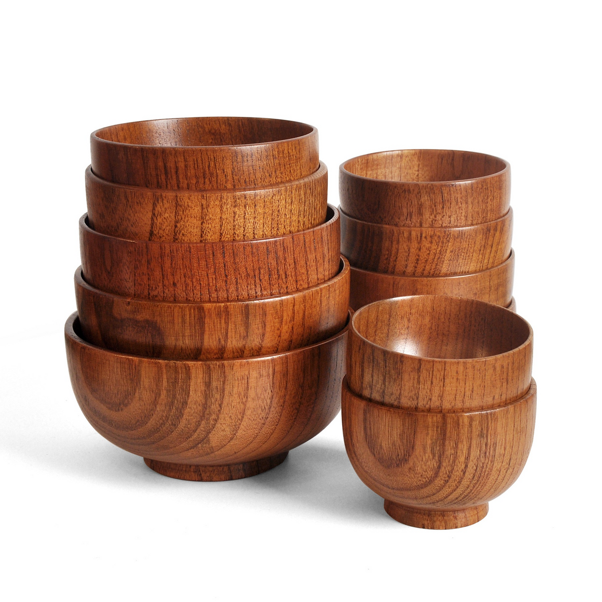 Daily Rice Bowl — Solid Wood, 9 Sizes