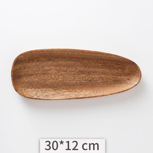Freeform Snack Plate — Acacia Wood
