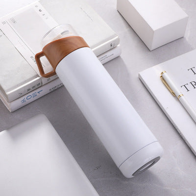 StayWarm Travel Mug — Wood-Grain Insulated Steel