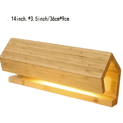 Natural Bamboo Night Lamp with Adjustable Nordic Design