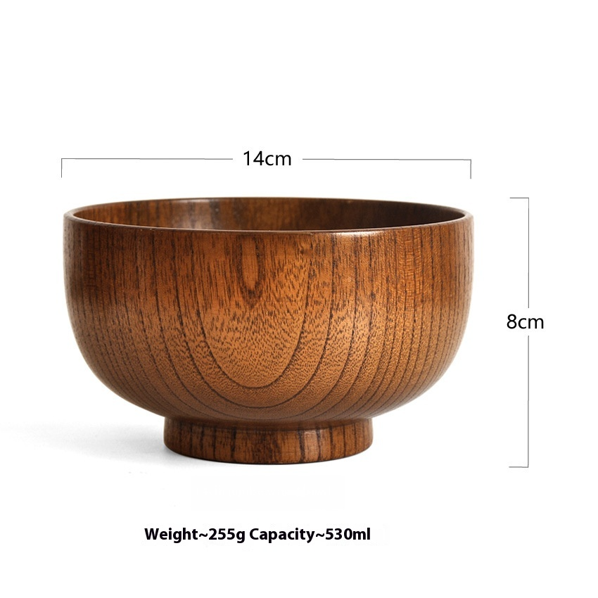 Daily Rice Bowl — Solid Wood, 9 Sizes