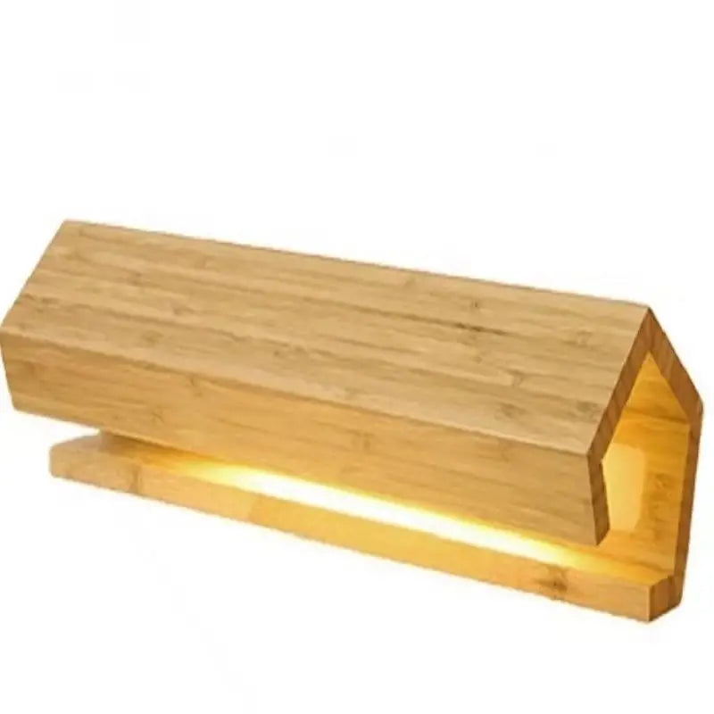 Natural Bamboo Night Lamp with Adjustable Nordic Design