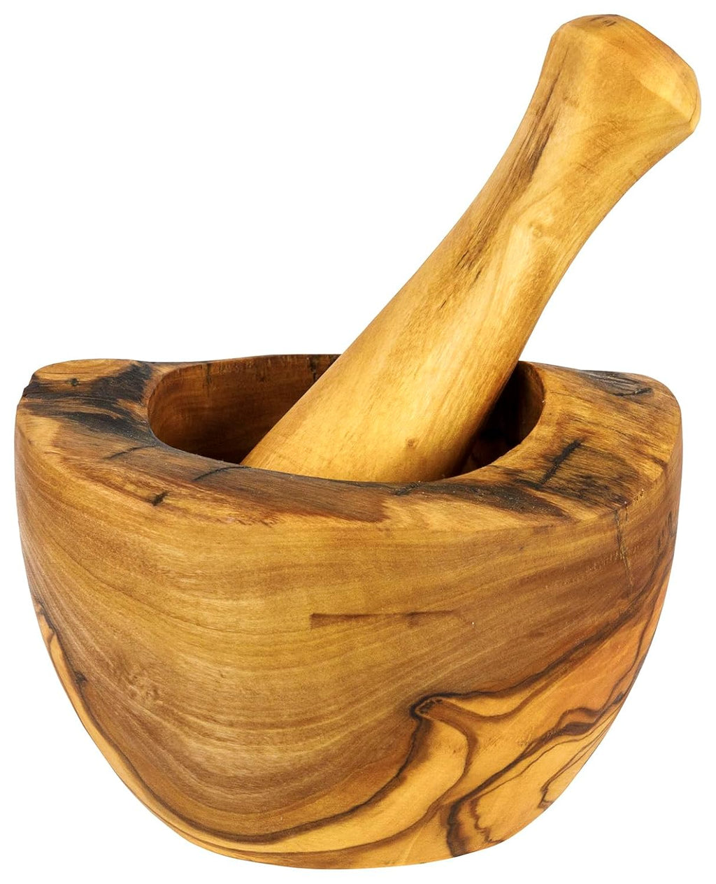 Grip Mortar — Olive Wood Mortar & Pestle