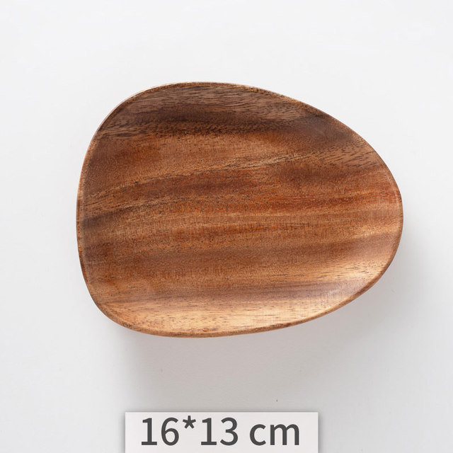 Freeform Snack Plate — Acacia Wood