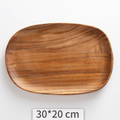 Freeform Snack Plate — Acacia Wood