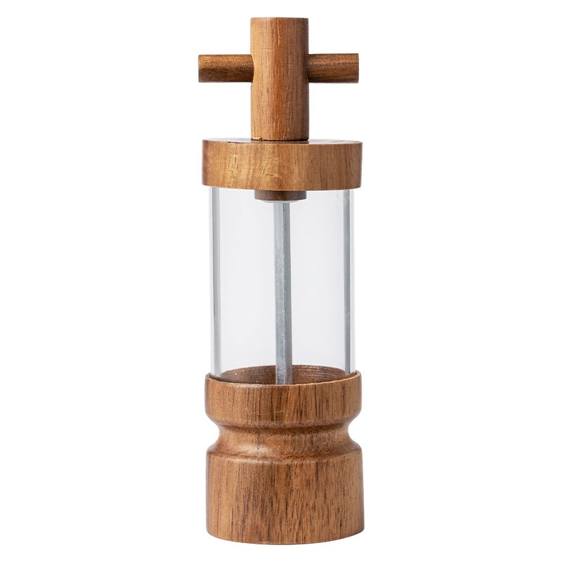 Peek Pepper Grinder — Clear Acrylic & Acacia