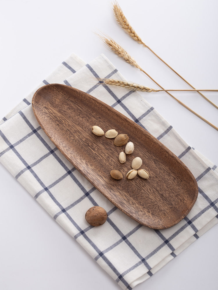 Freeform Snack Plate — Acacia Wood