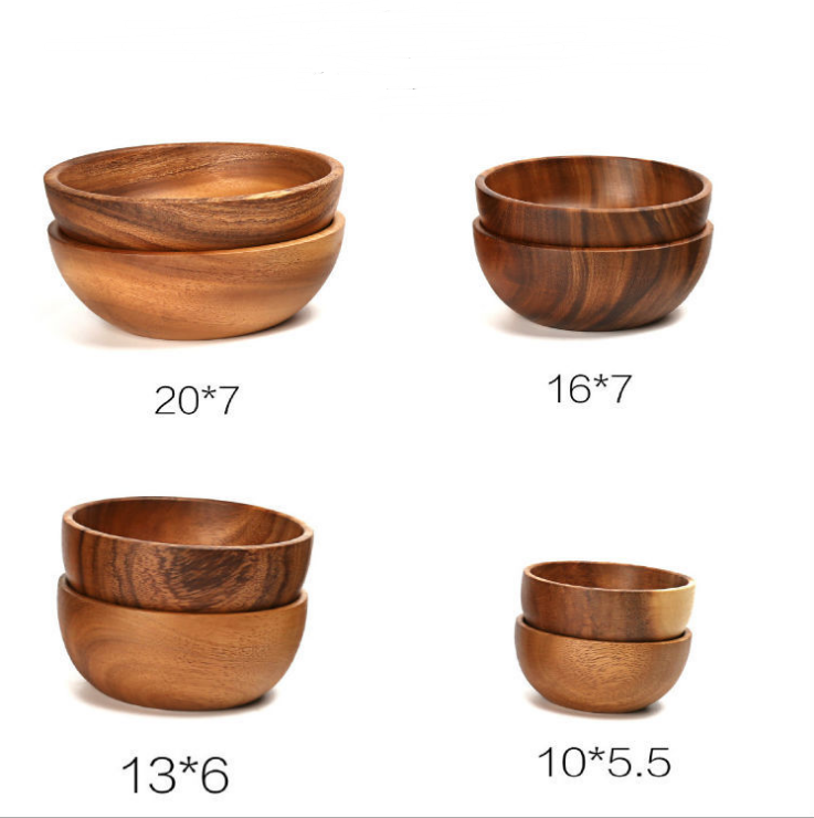 Toss Salad Bowl — Large Acacia Wood