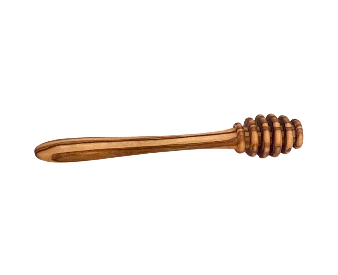 Dipper Honey Pot — Olive Wood with Dipper