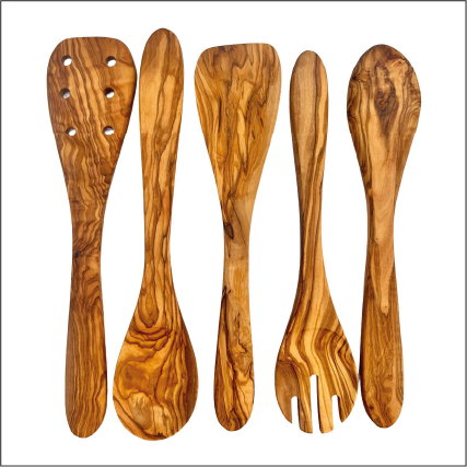 Starter Set — 5-Piece Olive Wood Utensil Set