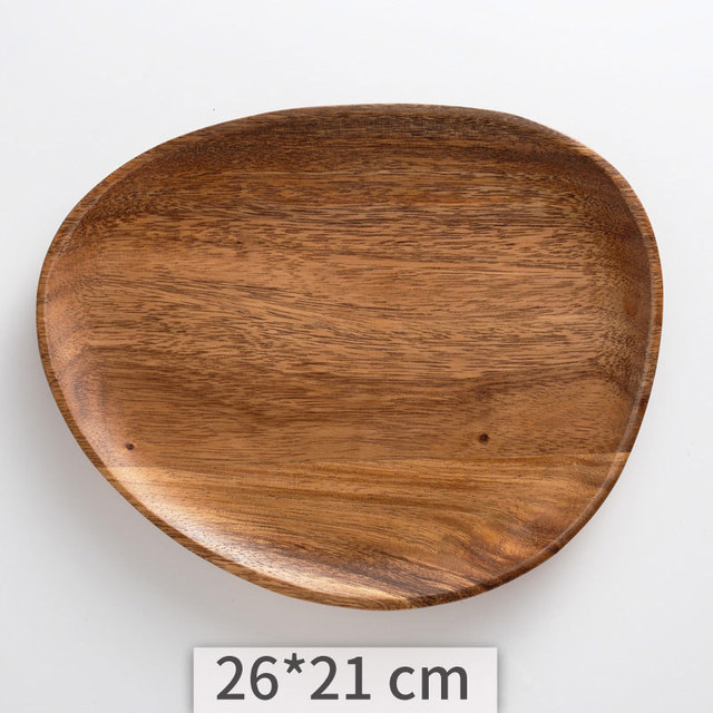 Freeform Snack Plate — Acacia Wood