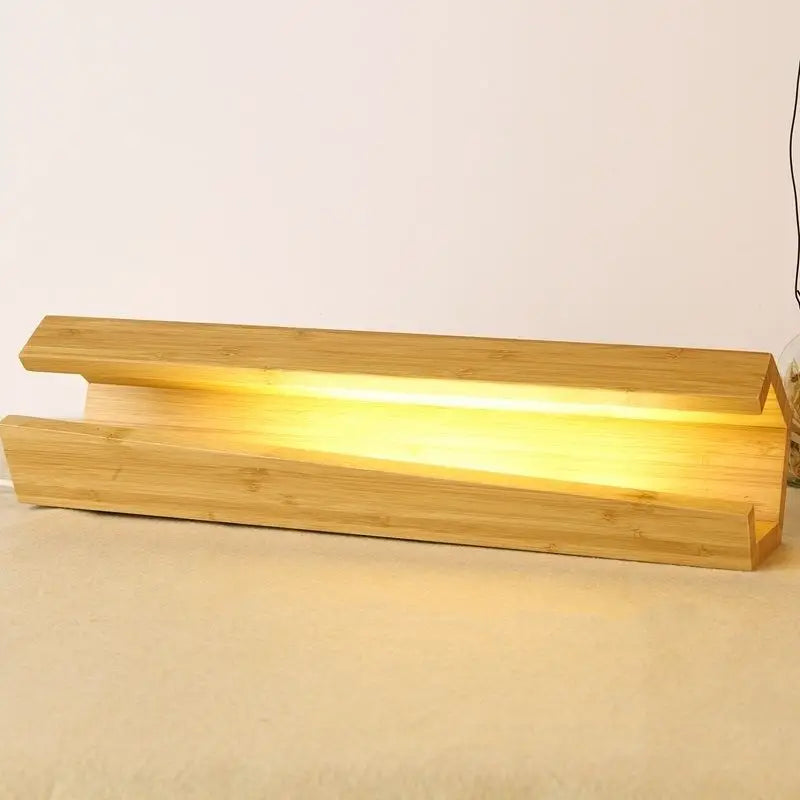 Natural Bamboo Night Lamp with Adjustable Nordic Design