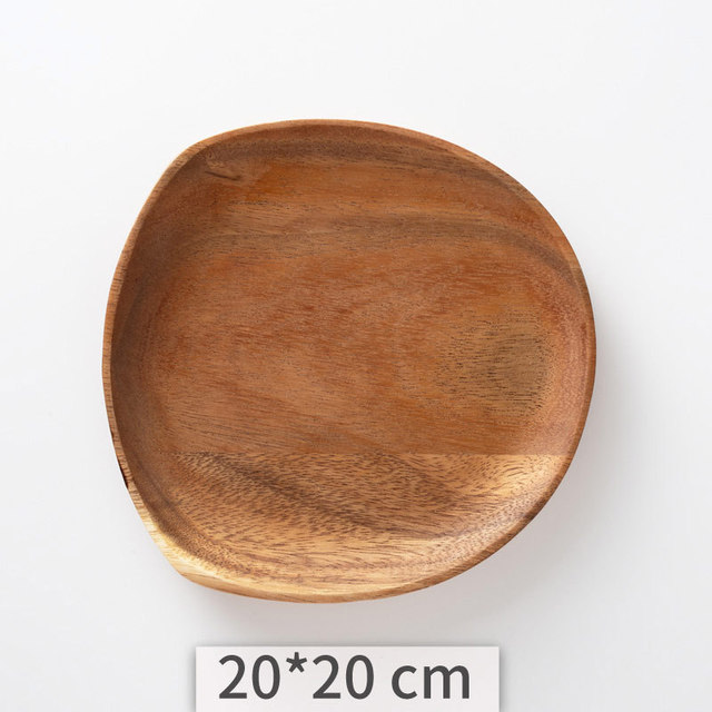 Freeform Snack Plate — Acacia Wood