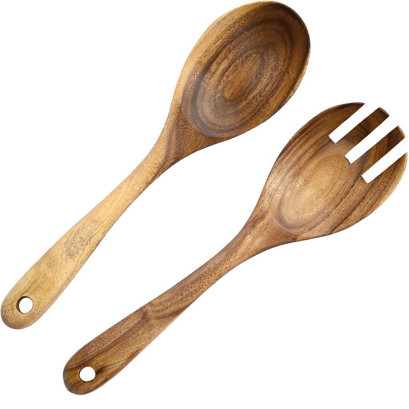 Duo Servers — Acacia Wood Spoon & Fork Set