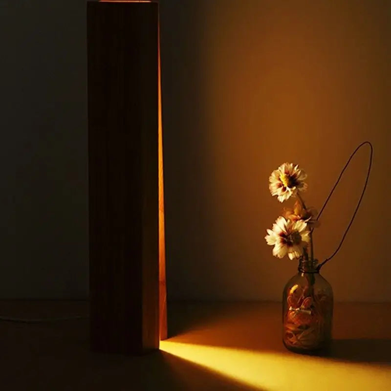 Natural Bamboo Night Lamp with Adjustable Nordic Design