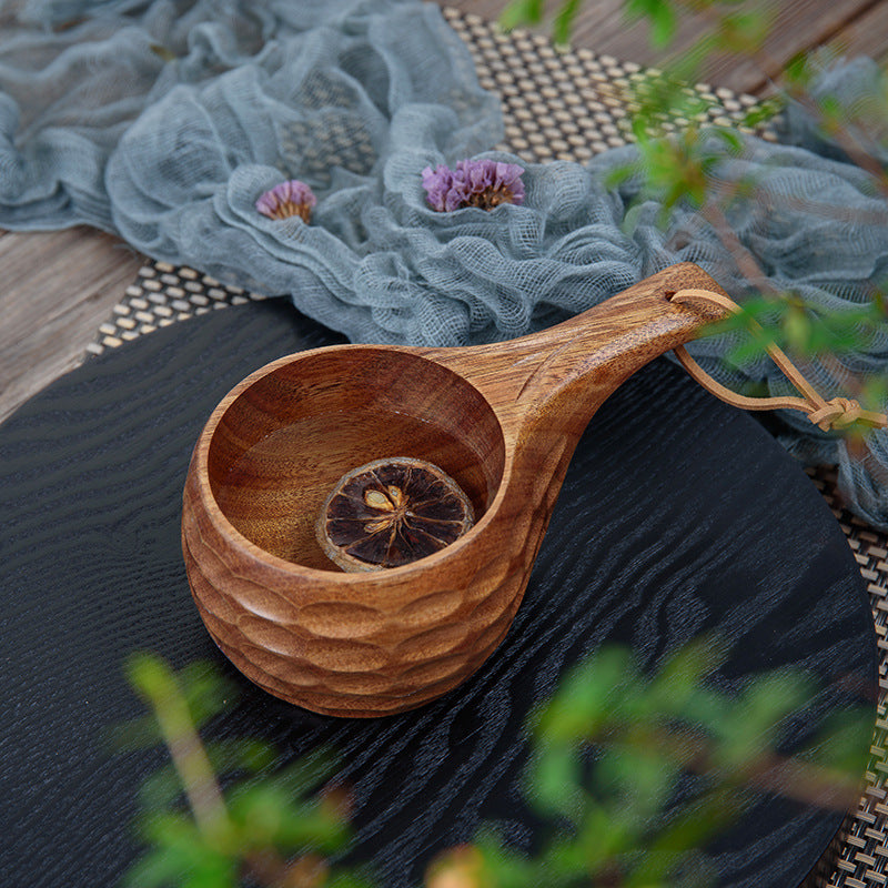 Strap Cup — Acacia Wood Cup, 220 ml