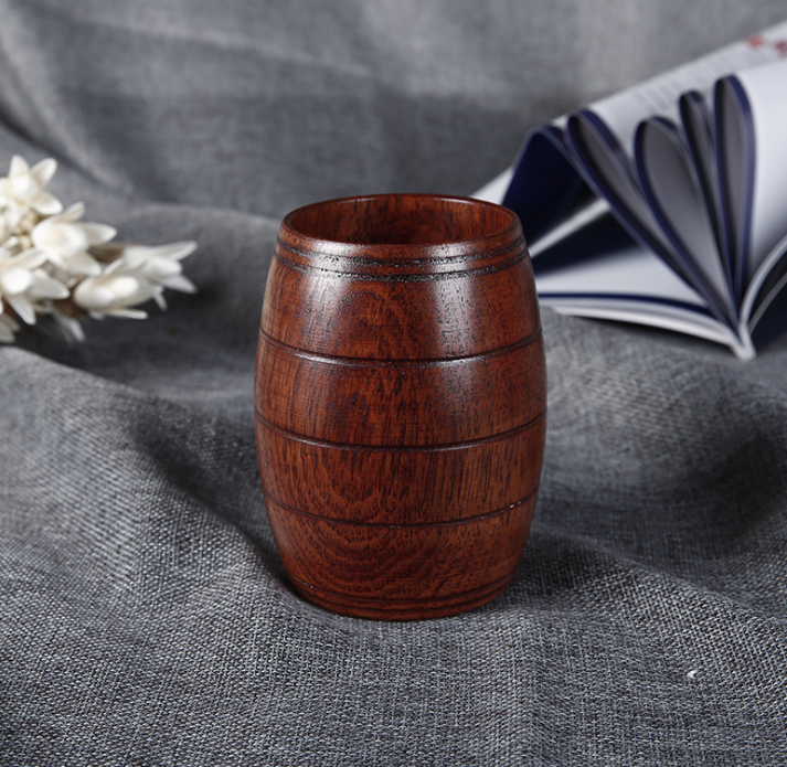 Taru Wood Tea Cup — Ridged Tumbler