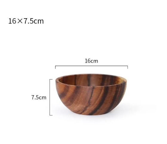 Anysize Bowl — Wood Bowl for Rice, Noodles & Salad